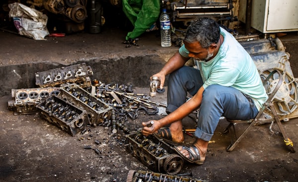 Motor desmontado